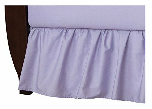 Tl Care 100% Natural Cotton Percale Crib Bed Skirt Lavender Soft Breathable F...