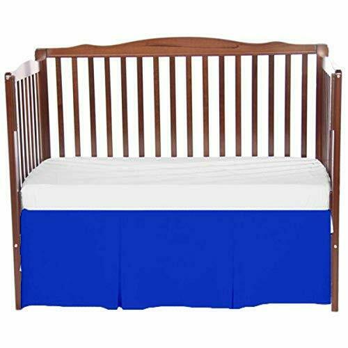 Bkb Solid Tailored Crib Skirt Royal Blue