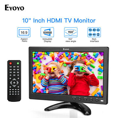 Eyoyo 10 Inch Tv Hdmi Monitor Kitchen Tv 1024x600 Hd Lcd Screen Display For Pc