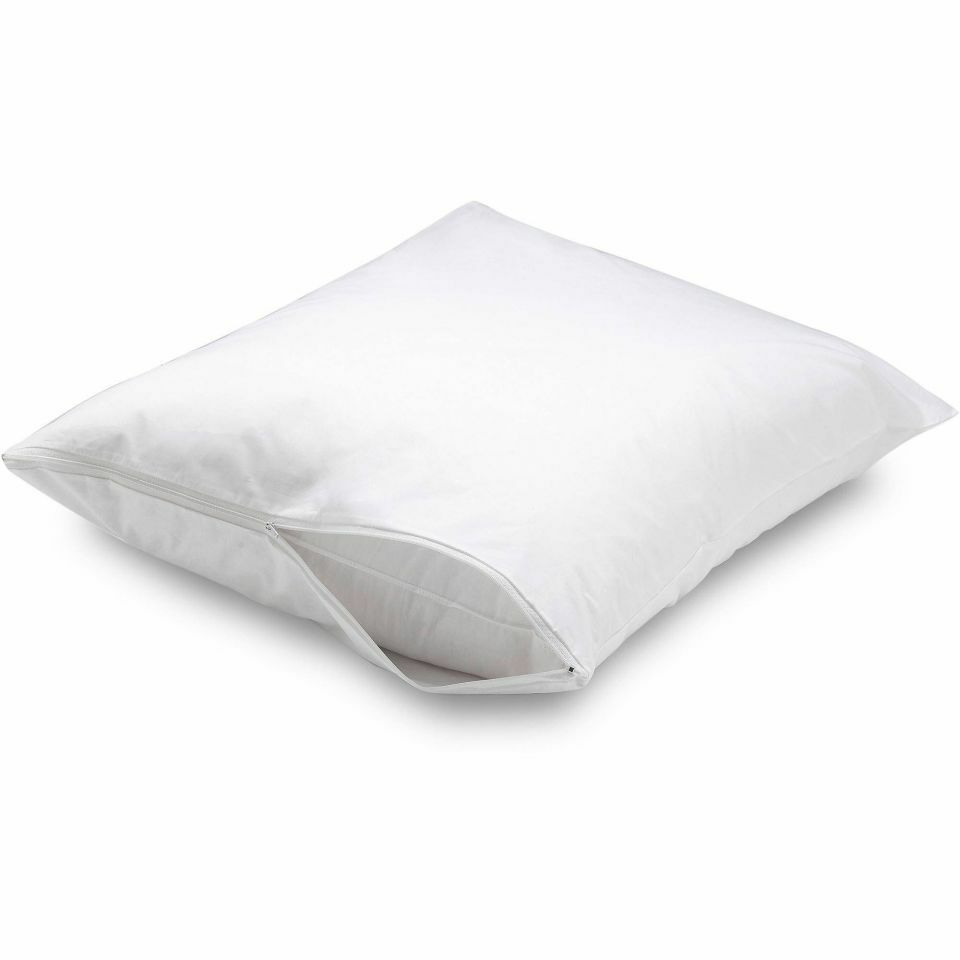 Allerease Waterproof Pillow Protector - Allergy Protection Zippered Encasement