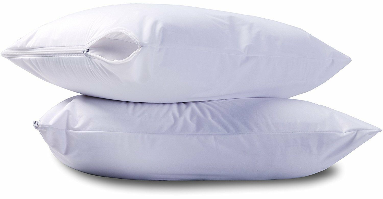 2 Pack Bed Bug Proof Zippered Pillow Encasement  Waterproof  Utopia Bedding
