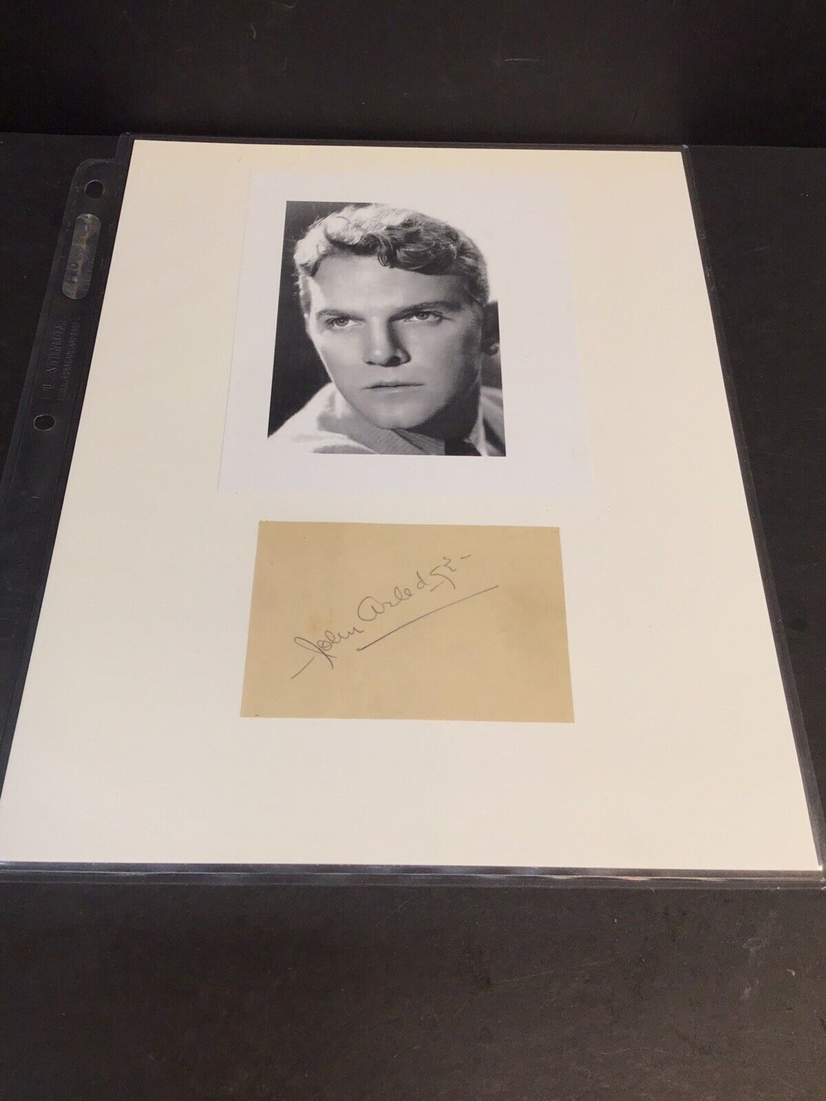 Original Signed Autographed Cut John Arledge Died 1947 The Spider 1931