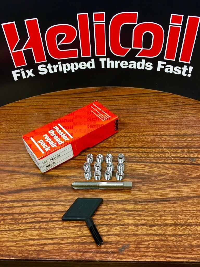 Thread Repair Kit  M8x1.25  With 12 Stainless Steel Inserts  Made In Usa Steel