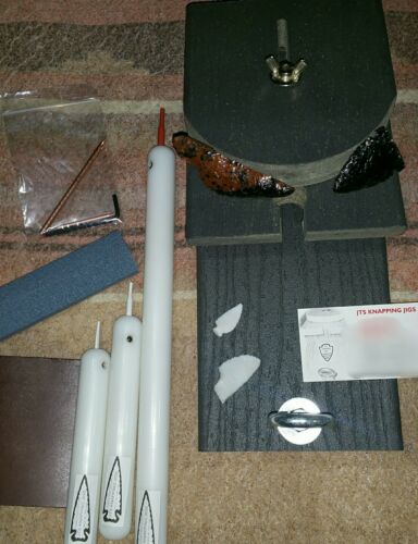 Deluxe Flint Knapping Jig Kit With (delrin Rod Flaker Set)