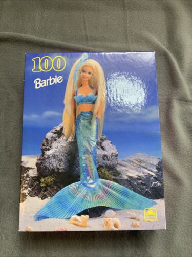 Vintage 1993 Barbie Puzzle Mattel Golden New In Box Mermaid