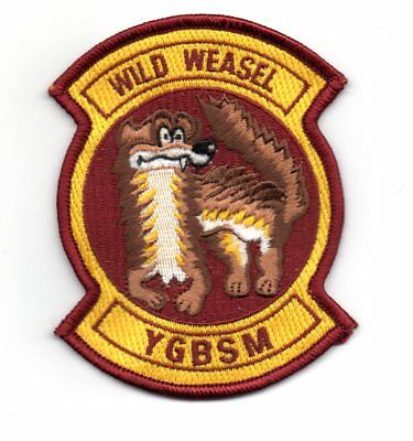 Usaf Wild Weasel Ygbsm Patch F-100 F-105 F-4 F-16 Sam Harm Ecm Ewo Radar Vietnam