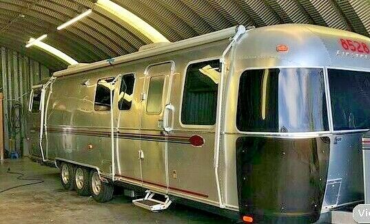 Extremely Rare 34' Airstream Classic With Slide; Fireplace;work Station;