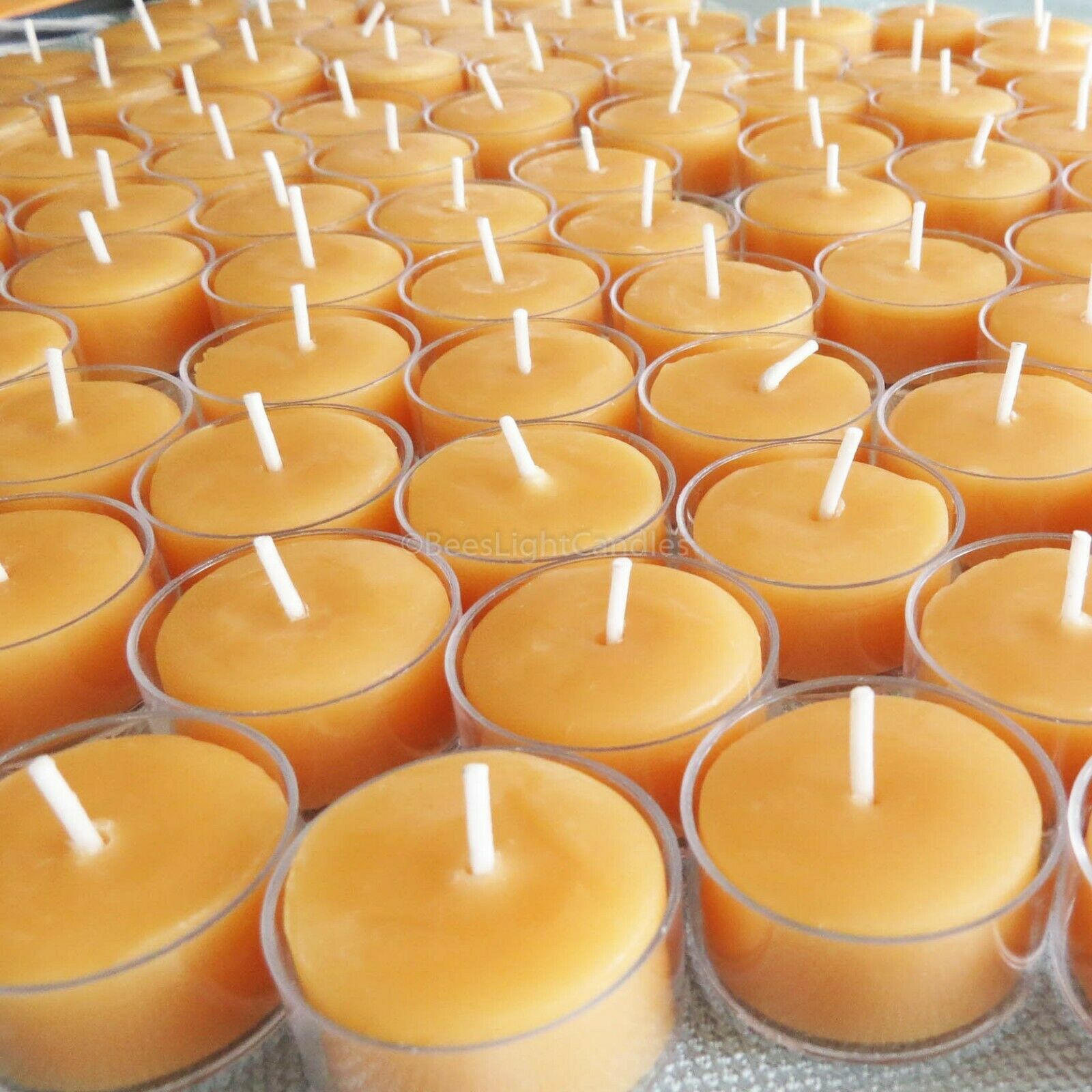 🐝 100% Beeswax Tealight Candles Bulk Usa Honey Tea Lights Bees Wax / Emergency