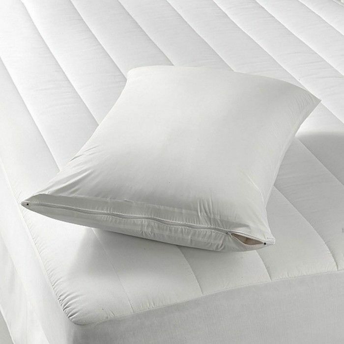 New 2deluxe Waterproof Hypoallergenic Zipper Vinyl Pillow Cover Bed Bugprotector