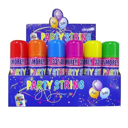 6pcs Party Streamer Spray String Silly Fun Goofy Crazy Prank Wedding Birthday