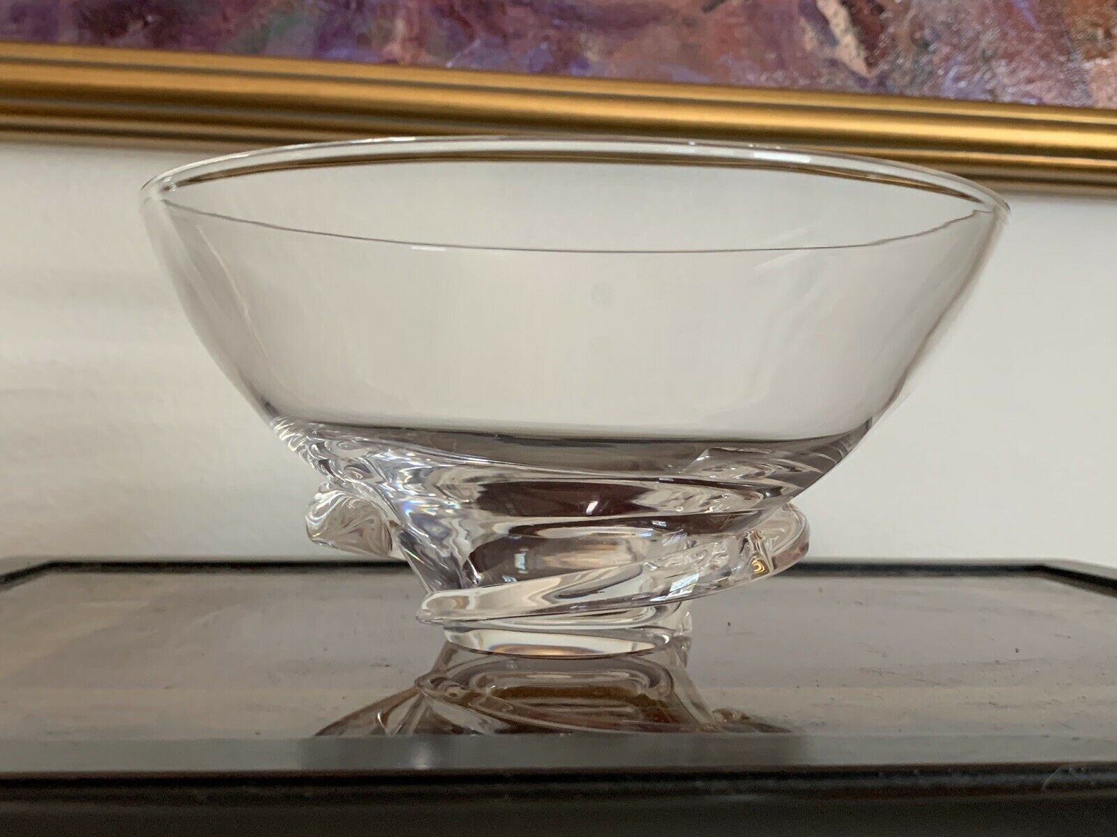 Steuben Glass Mid Century Spiral Bowl # 8060 Donald Pollard 1954 As Is