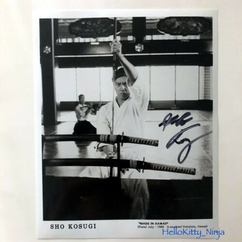 Sho Kosugi Autographed Photo & Original Synopsis From “made In Hawaii” 1984