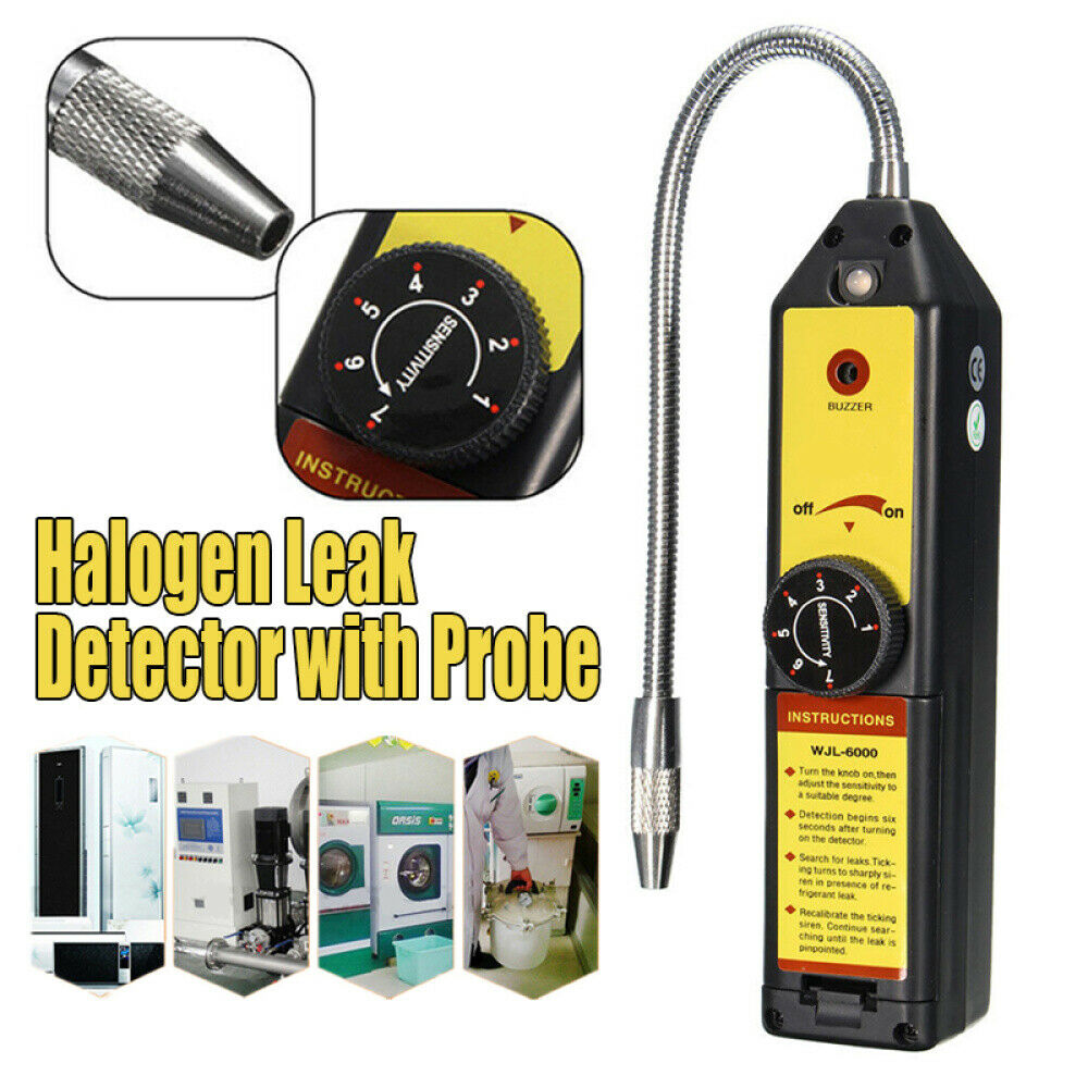Portable Gas Leak Detector Sensor Halogen Tool Cfc Ac Freon Refrigerant Sniffer