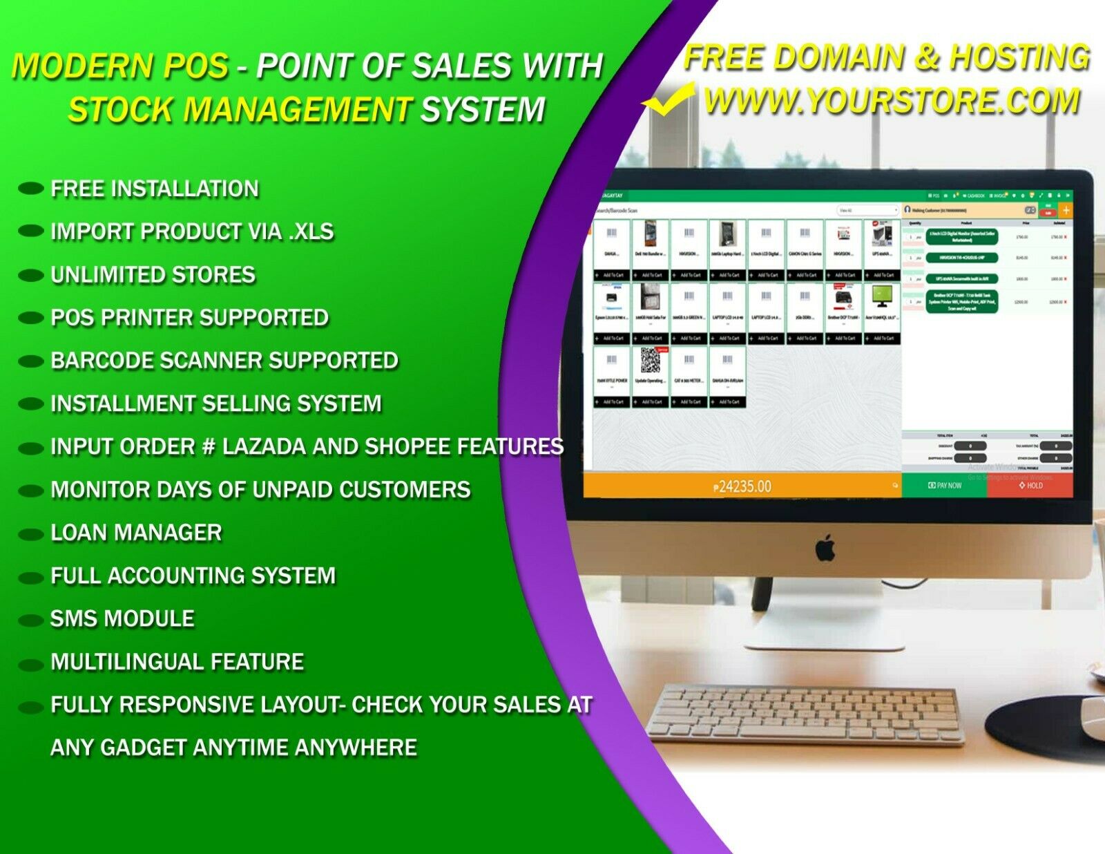 Online Pos System For All Store With Service Offer Like Computer Repair