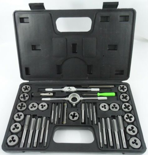 40pc Sae Standard Tap & Die Set W/ Case Screw Extractor Remover Kit Thread New