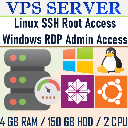 Usa Vps Accounts - Linux / Windows Server / Vps Server 4gb Ram + 150gb Hdd