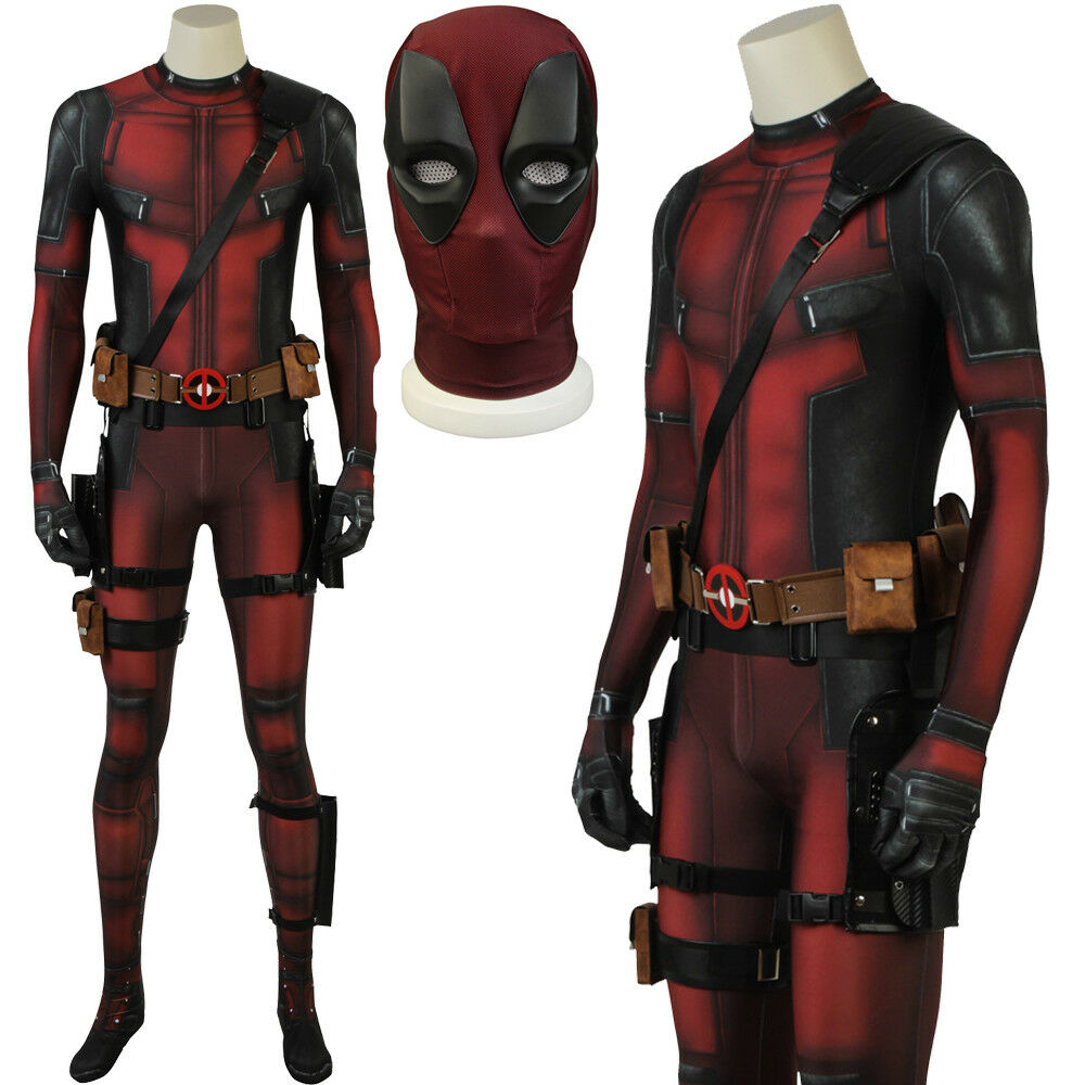 Deadpool Costume Adult Zentai Bodysuit Deadpool Jumpsuit Halloween Cosplay Suit