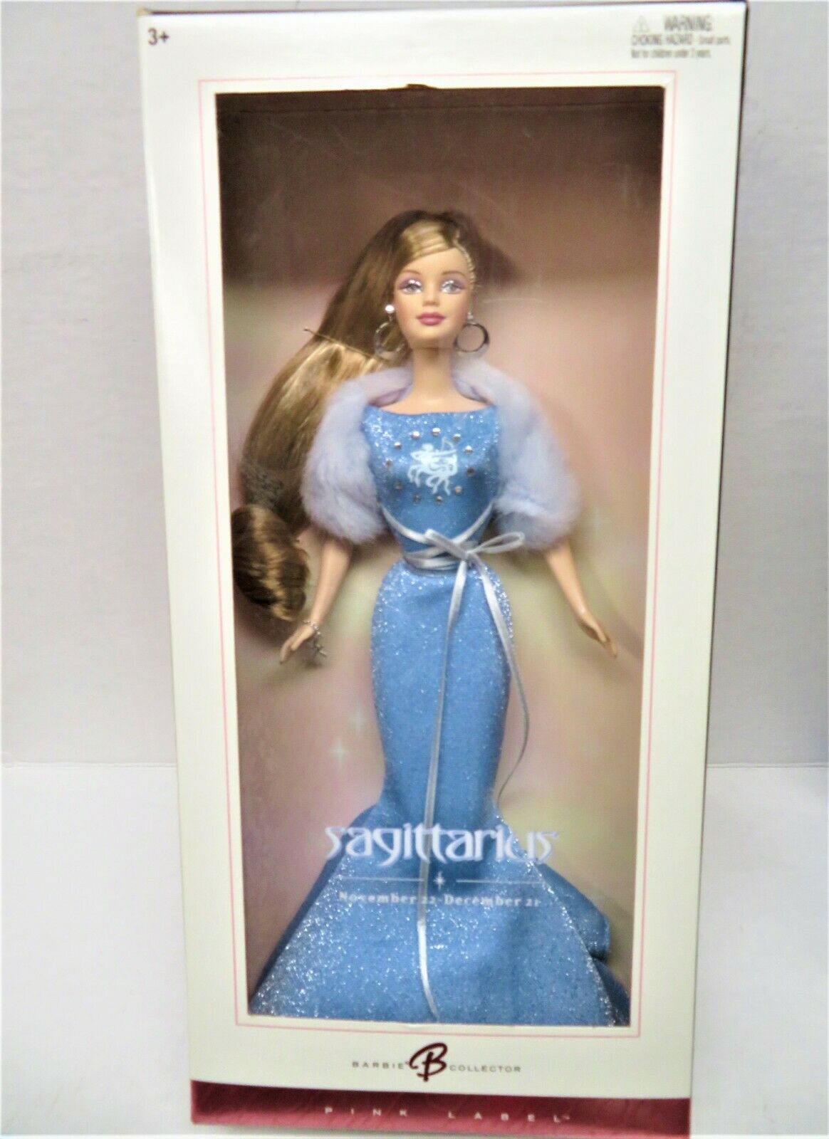 Rare- 2004 Sagittarius Zodiac Sign- Barbie Doll - Barbie Collector Pink Label- N