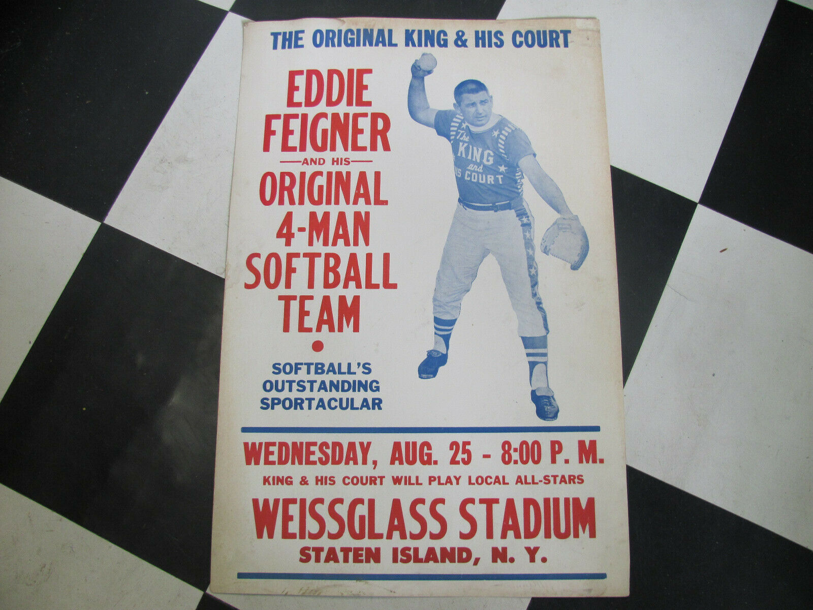 Weissglass Stadium Eddie Feigner King And His Court Nos Poster