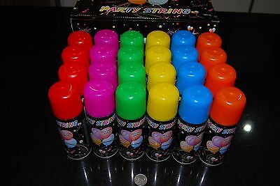 Lot Of 24cans Silly Goofy Crazy Prank Party String Spray Streamer Holiday