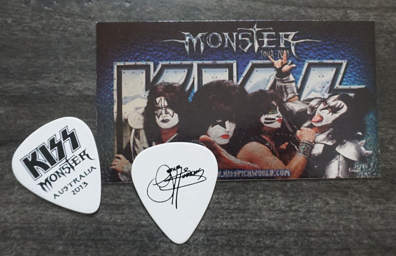 Kiss Monster Common Black Australia Gene Simmons Guitar Pick Tour