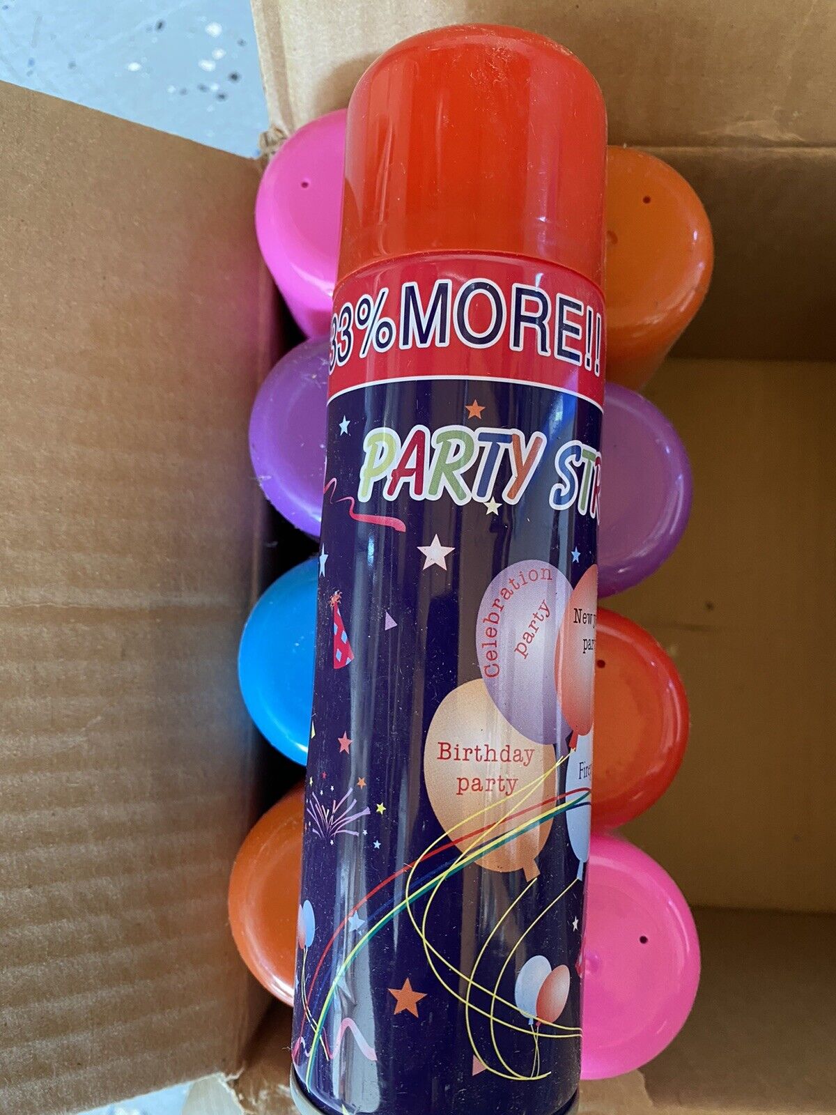 6 Cans Silly Goofy Crazy Prank Party String Spray Streamer Wedding Supplies