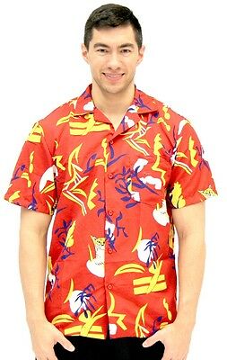 Adult Movie Scarface Tony Montana Hawaiian Button Up Costume T-shirt Tee