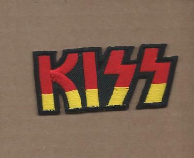 New 1 3/8 X 3 1/4 Inch Kiss Iron On Patch Free Shipping