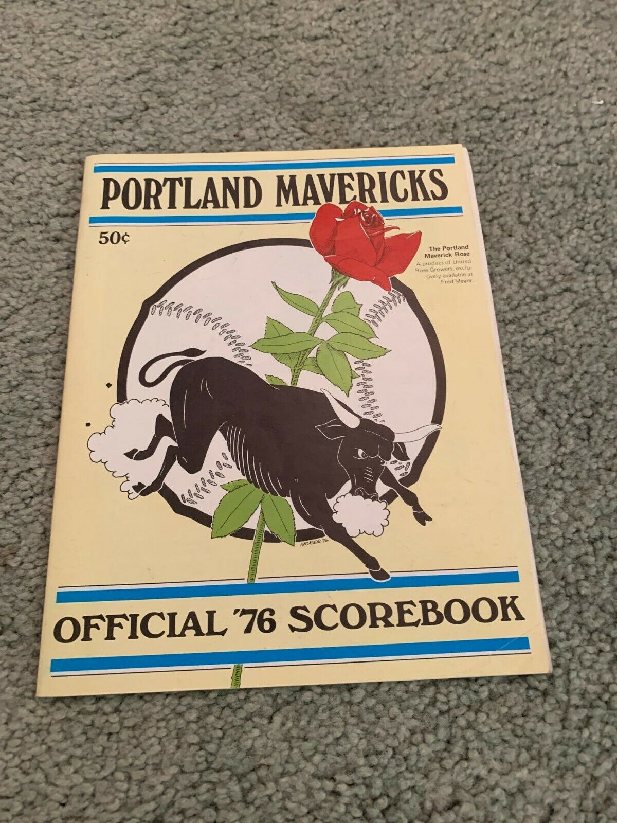 1976 Portland Mavericks V Seattle Rainiers Nwl Baseball Program Dave Stewart