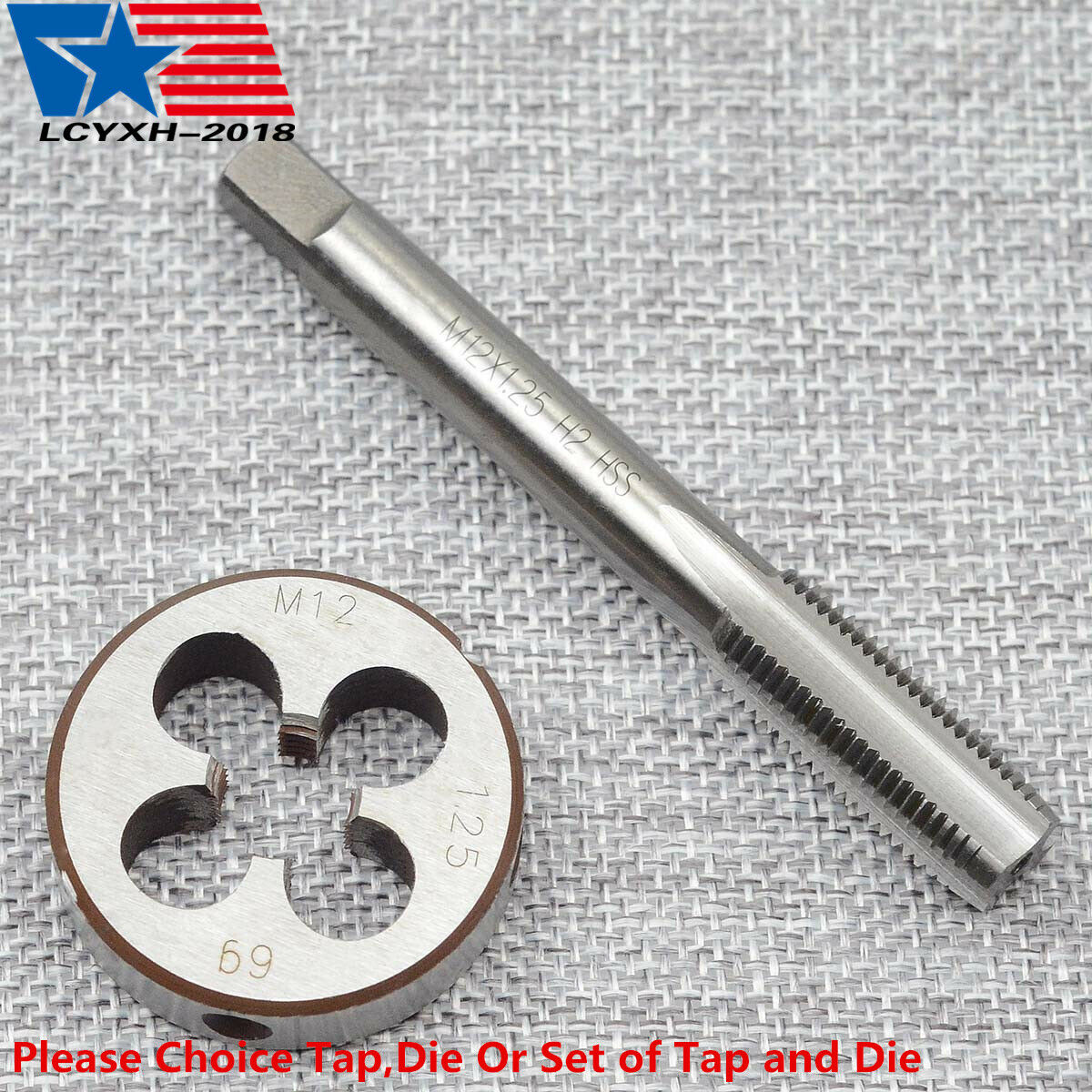 High Quality M12 X 1.25mm Hss Metric Tap,die,tap And Die Set Right Hand Thread